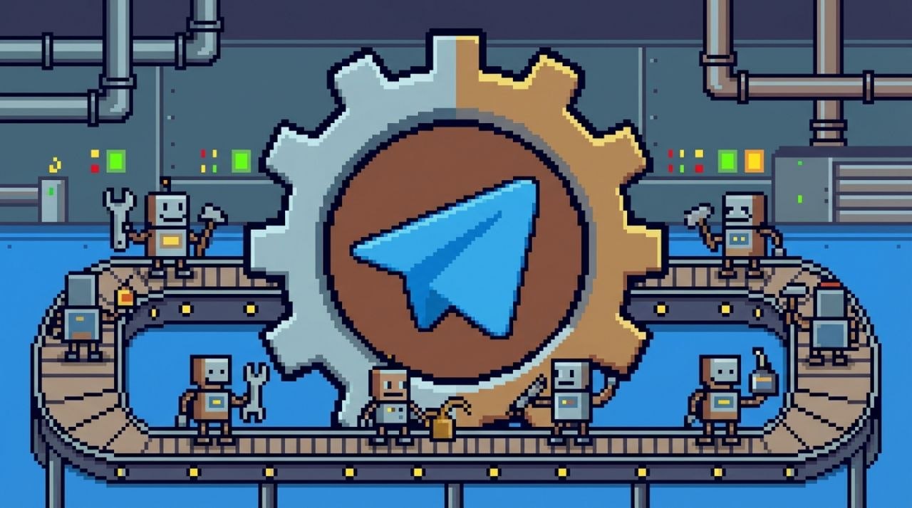 AI-powered Telegram seller workflow visual